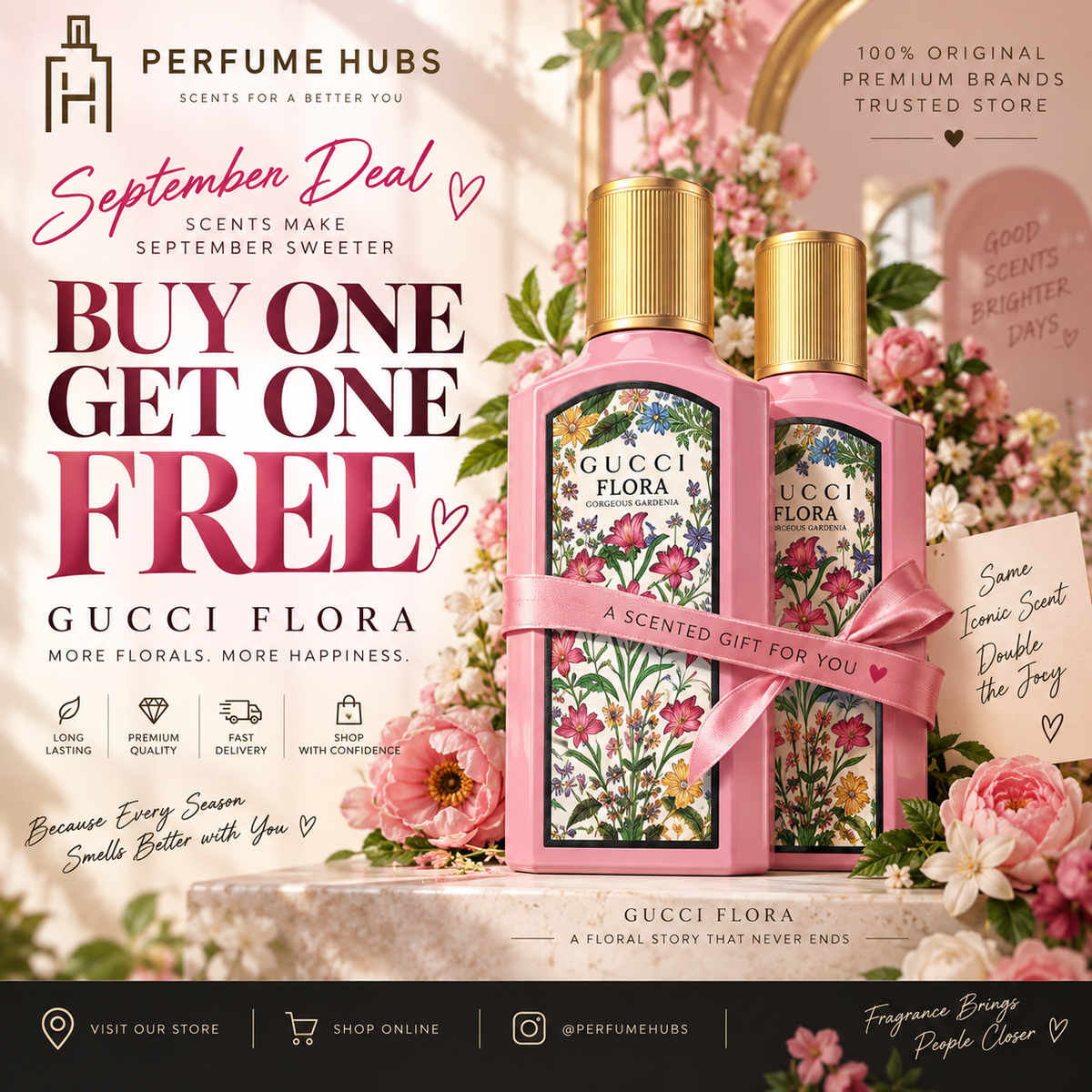 Gucci Flora  Gorgeous Gardenia Buy 1 Get 1 Free
